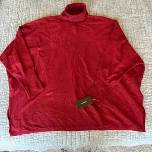 Oversized turtleneck long sleeve shirt